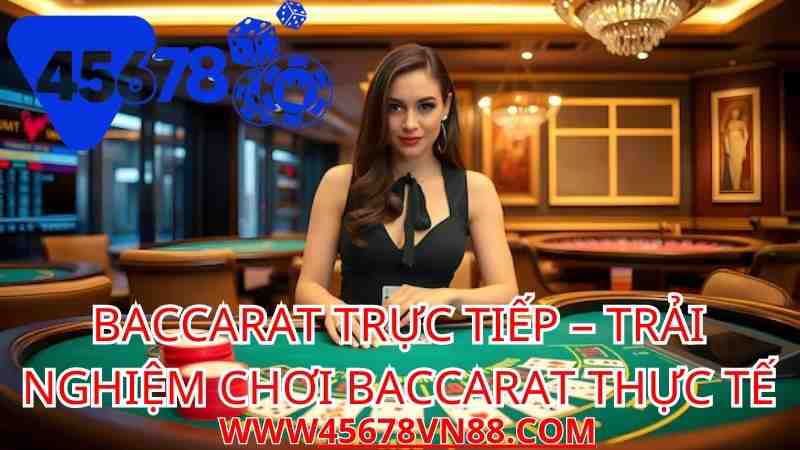 Baccarat Trực Tiếp – Trải Nghiệm Chơi Baccarat Thực Tế Tại VN88 và 45678